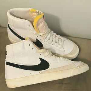 Nike Blazers White & Black High Top Men’s size 8 Used in Great Condition. No Box